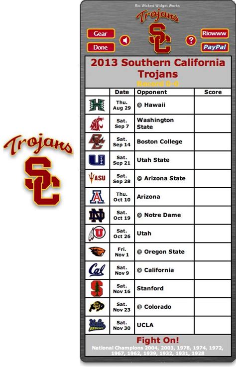 2013 usc schedule|usc trojans 2013 schedule.